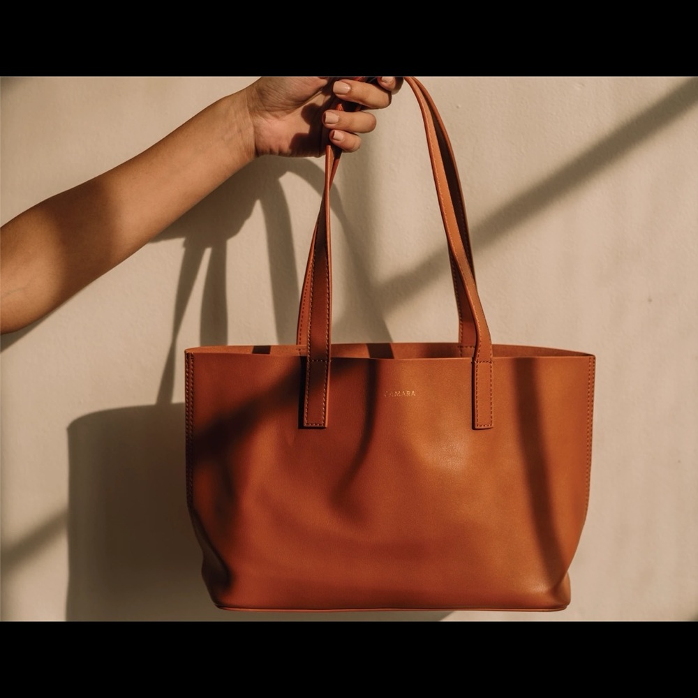 Samara rhian mini tote luxury vegan leather purse tan